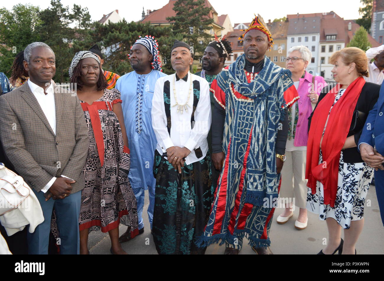 Re del Camerun visita goerlitz e zgorzelec Foto Stock