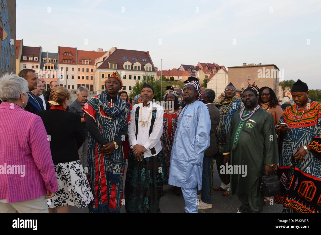 Re del Camerun visita goerlitz e zgorzelec Foto Stock