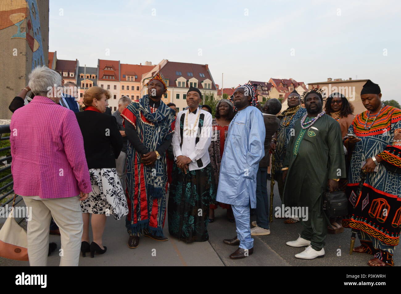 Re del Camerun visita goerlitz e zgorzelec Foto Stock