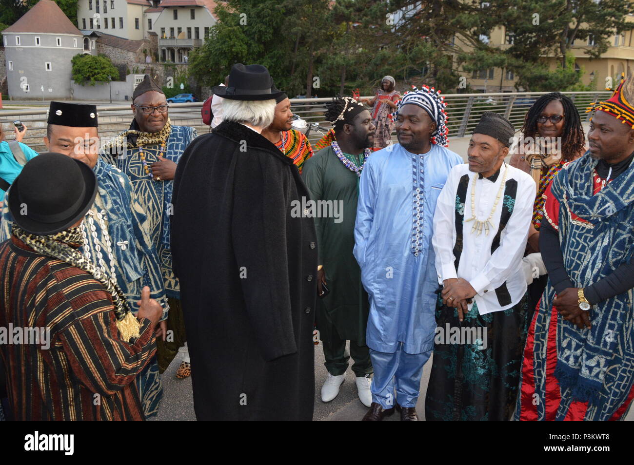 Re del Camerun visita goerlitz e zgorzelec Foto Stock