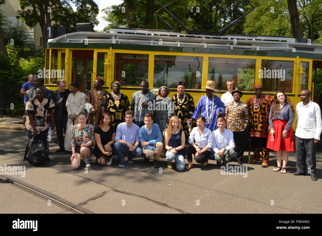 Re del Camerun visita goerlitz e zgorzelec Foto Stock