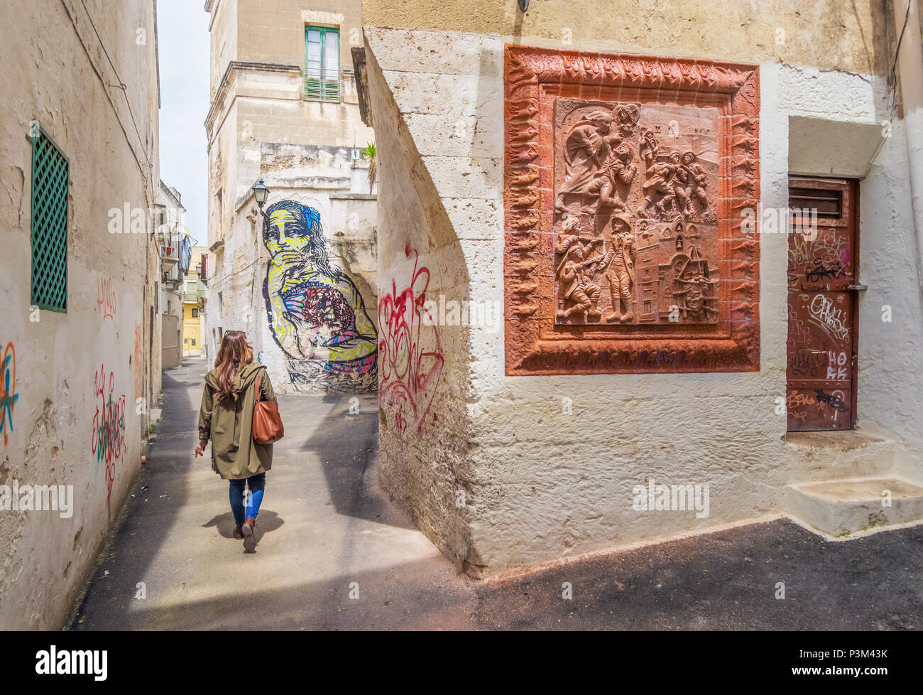 Grottaglie (Italia) - La città in provincia di Taranto Puglia, Italia meridionale, famosa per la ceramica artistica. Qui il suggestivo centro storico Foto Stock