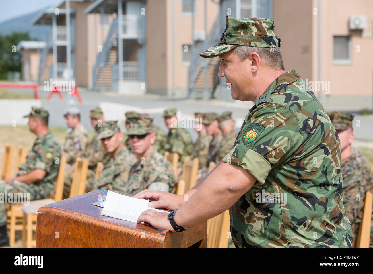 Otto la NATO e i paesi partner e centinaia di truppe sono venuti insieme per Platinum Lion 16-4, un multi-nazionale, live-fire esercizio che dimostra la capacità delle nazioni di tutta Europa per accumulare rapidamente. (U.S. Marine Corps foto di Cpl. Kelly L. Street, 2D MARDIV COMCAM/rilasciato) Foto Stock