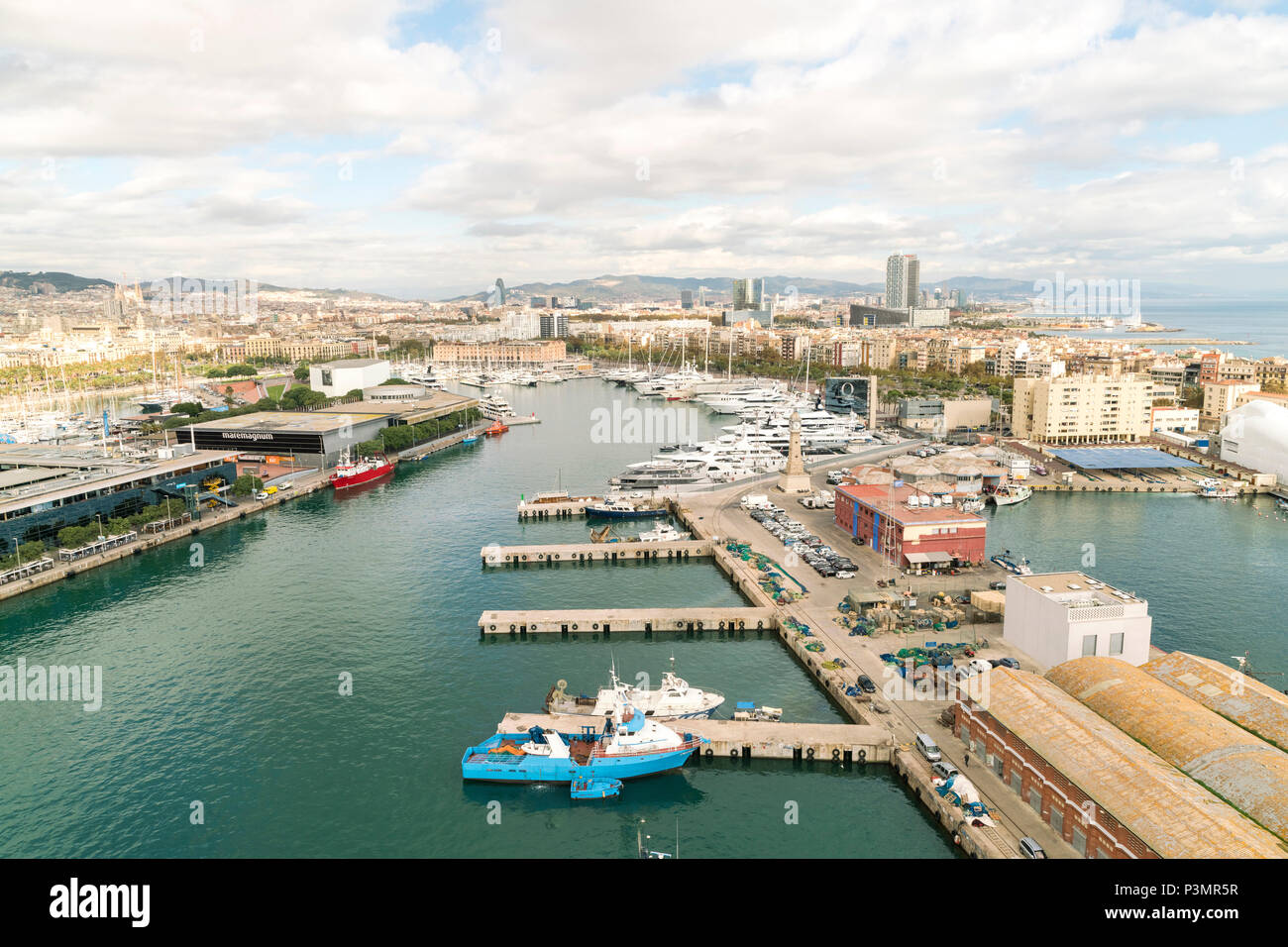 Il porto di Barcellona, in Catalogna, Spagna Foto Stock