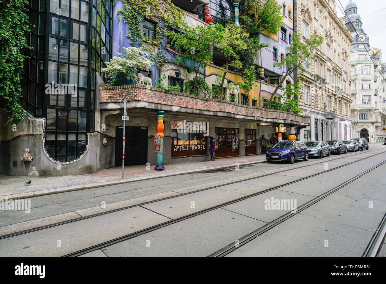 Hundertwasserhaus, Kegelgasse, Vienna, Austria Foto Stock