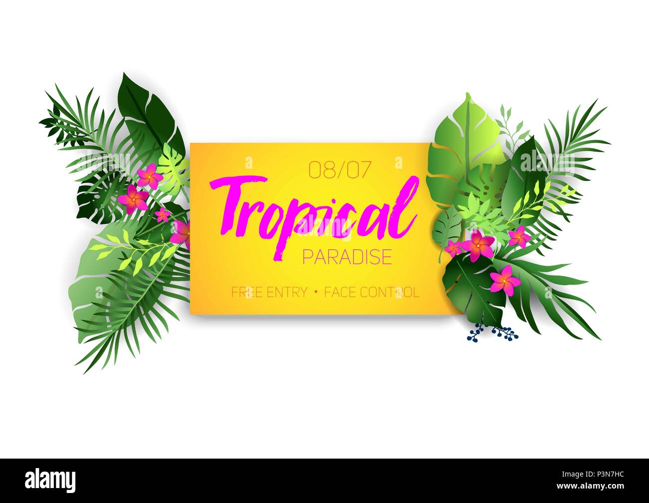 Caldo tropicale poster Illustrazione Vettoriale
