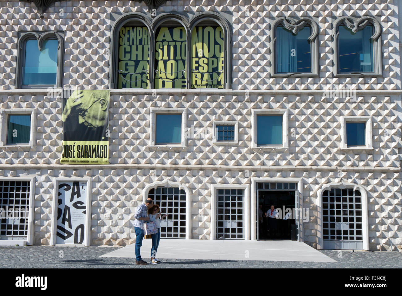 Casa dos Bicos, José Saramago Foundation. Lisbona, Portogallo Foto Stock