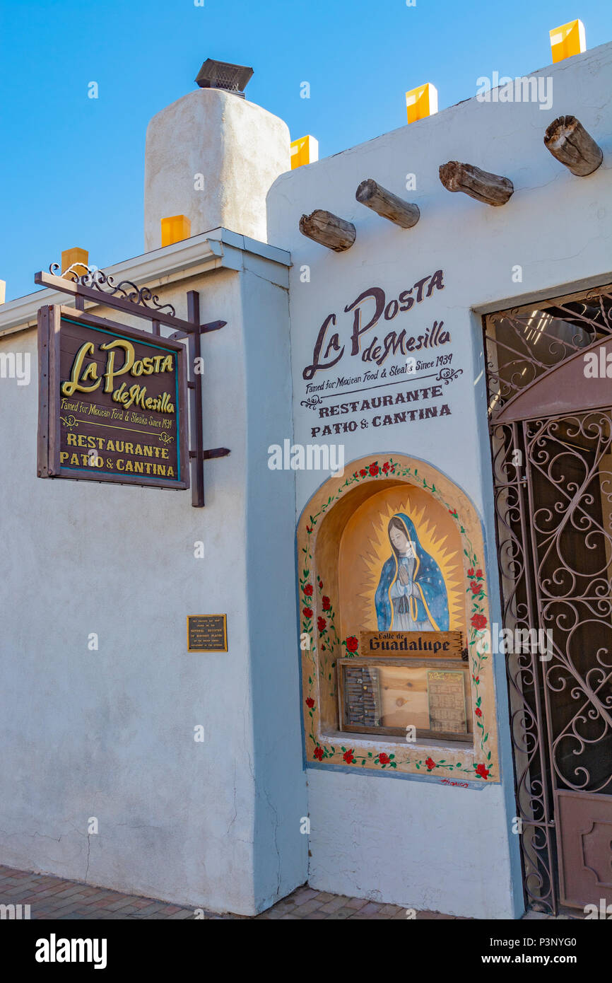 Nuovo Messico, Mesilla, La Posta de Mesilla, ristorante messicano, edificio circa 1840s Foto Stock
