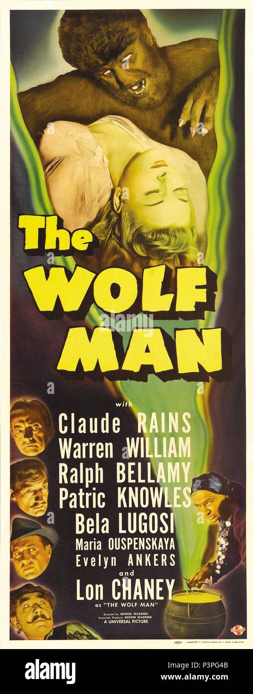 Pellicola originale titolo: L'uomo lupo. Titolo inglese: l'uomo lupo. Regista: GEORGE WAGGNER. Anno: 1941. Credito: Universal Pictures / Album Foto Stock