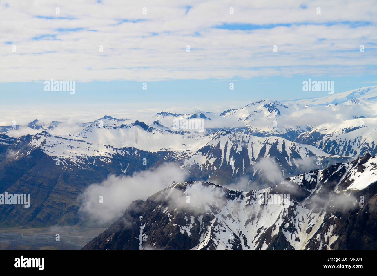 Il ghiacciaio Vatnajökull, Islanda Foto Stock