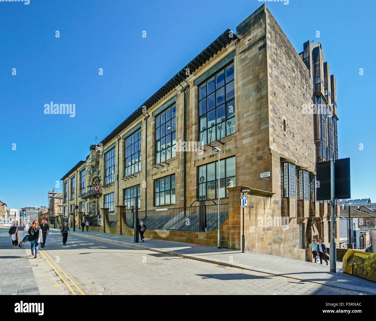 L'originale di Charles Rennie Mackintosh progettato edificio facente parte del Glasgow School of Art in Renfield Street Glasgow Scotland Regno Unito Foto Stock