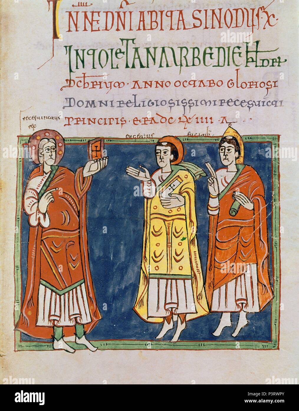 CODICE ALBENDENSE - MOZARABE - FOL 193 V - SIGLO X. Ubicazione: MONASTERIO-BIBLIOTECA-COLECCION, San Lorenzo del El Escorial, Madrid, Spagna. Foto Stock