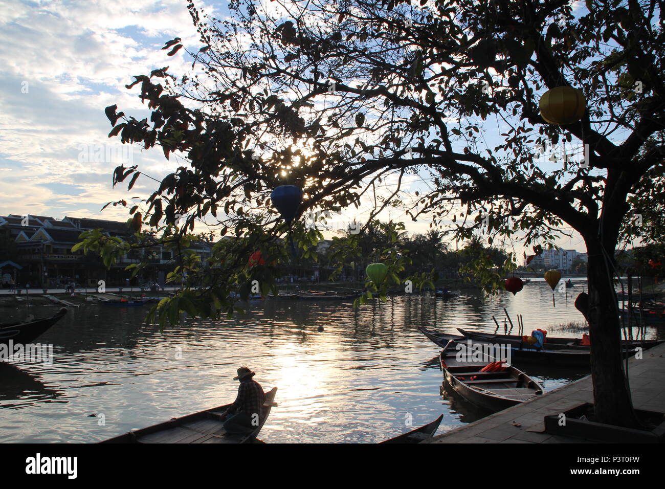 Hoi An Tramonto Foto Stock