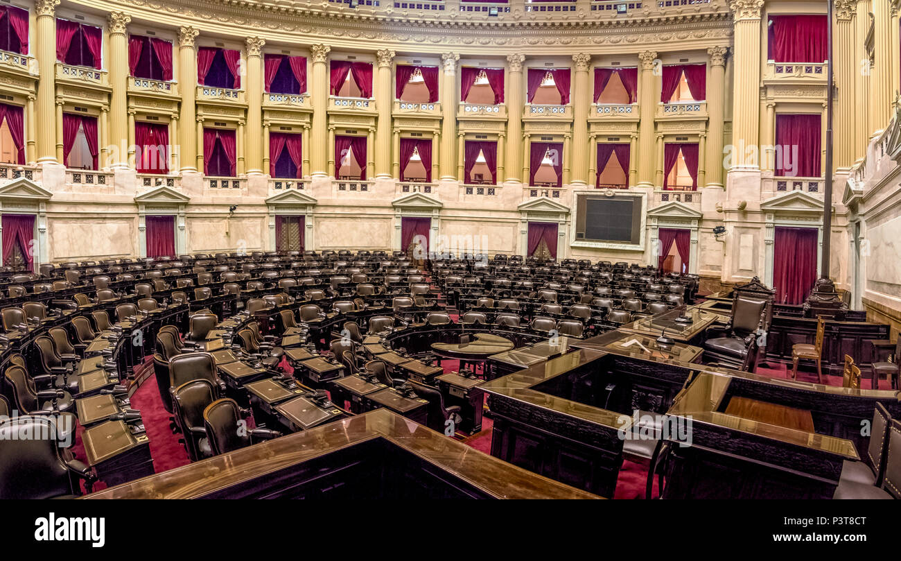 Camera dei deputati al Congresso Nazionale di Argentina - Buenos Aires, Argentina Foto Stock