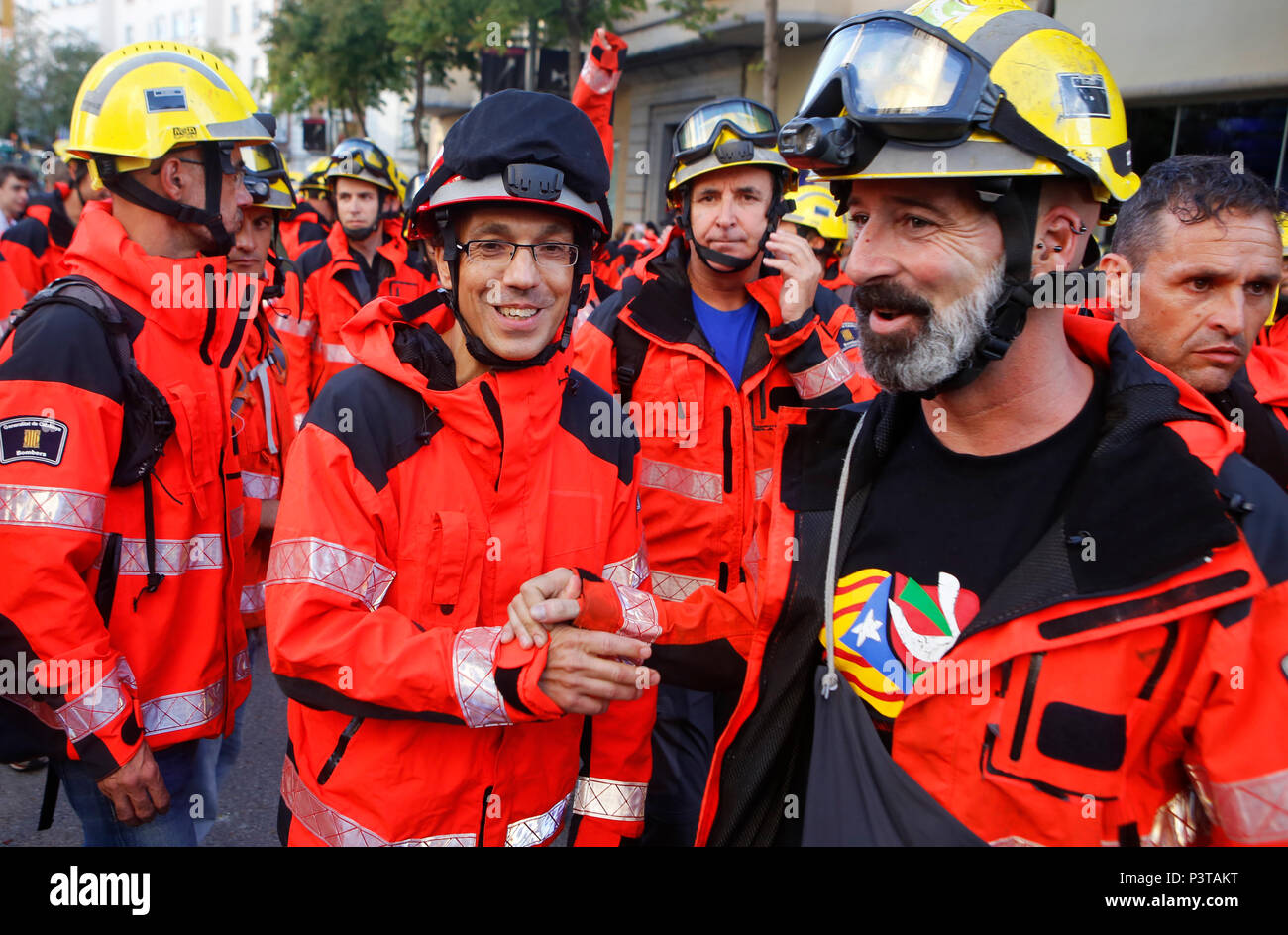 Girona, in Catalogna, Spagna - Dimostrazione di indipendenza Foto Stock