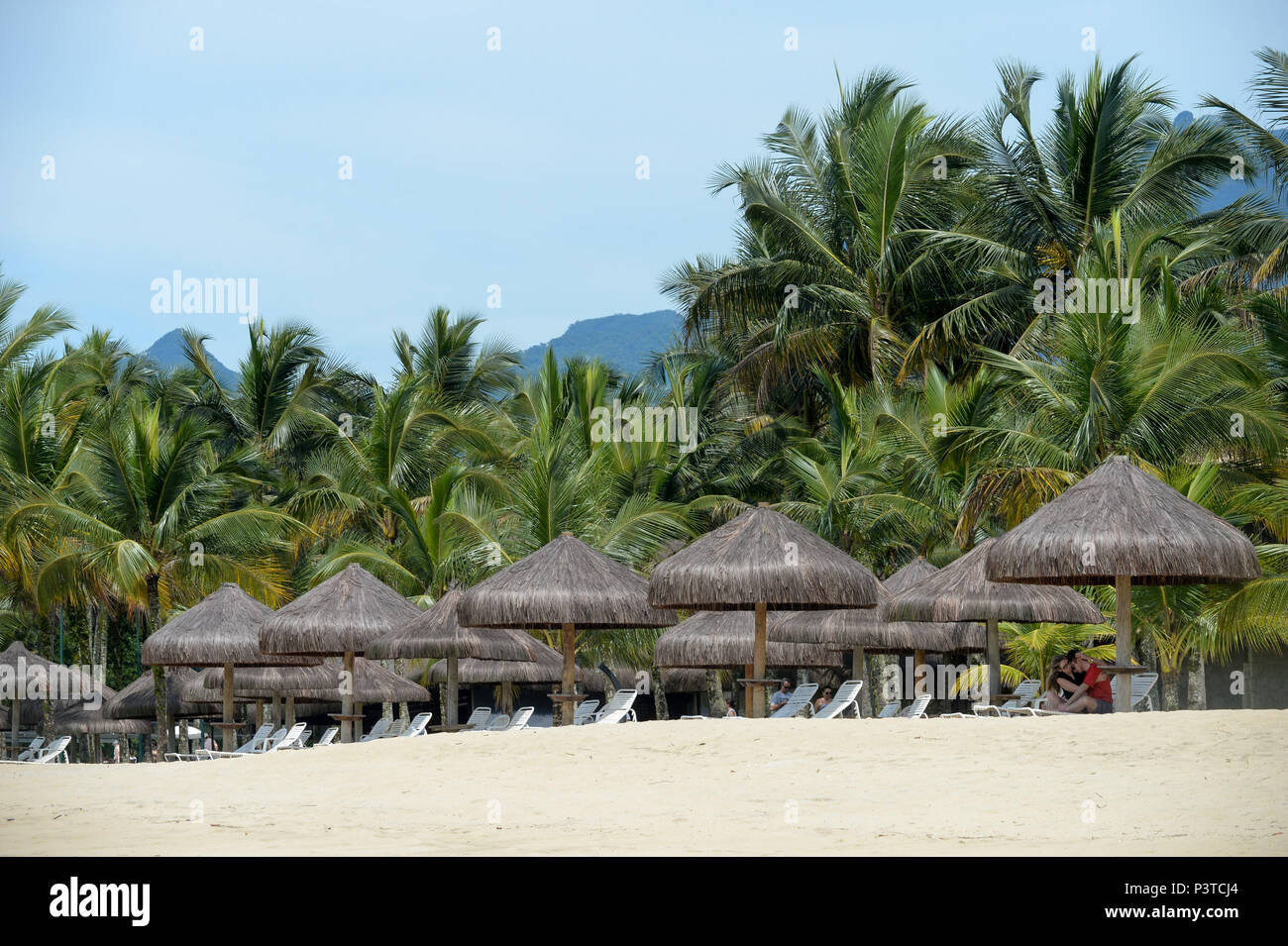 MANGARATIBA, RJ - 12.12.2015: Albergo Portobello RESORT & Safari - Vista de telhado de sape em quiosque nessun Hotel Resort & Safari, localizado na Costa Verde do Estado do Rio de Janeiro. (Foto: Celso Pupo / Fotoarena) Foto Stock