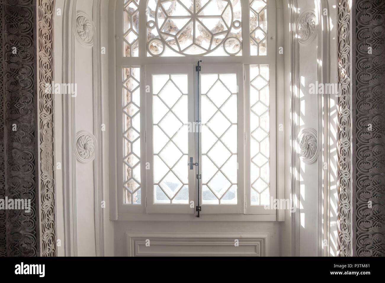 Interni a Sintra National Palace o Pena Palace, Sintra, Portogallo Foto Stock