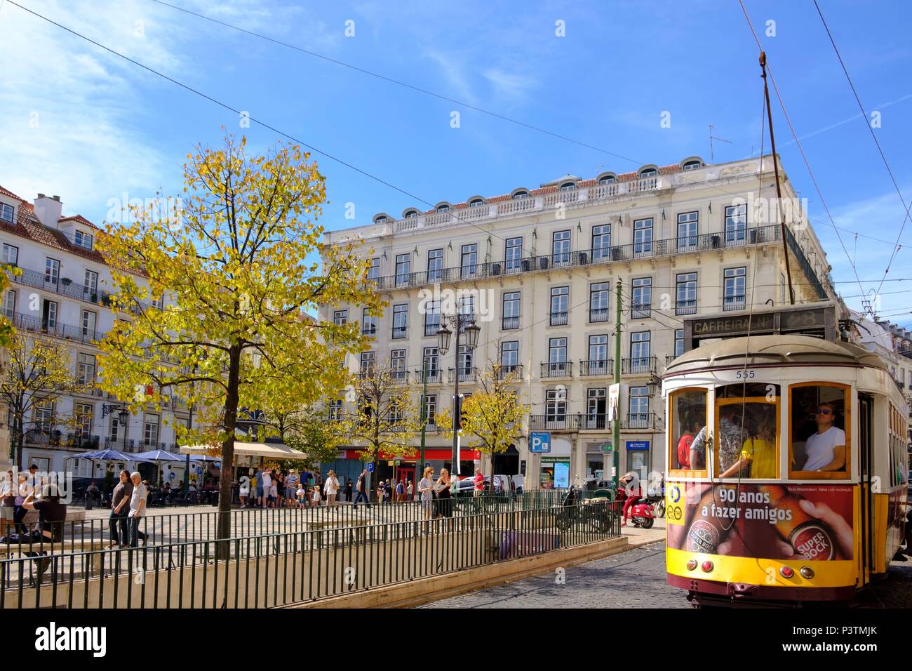 Praça Luis De Camões, Barrio Alto, Lisbona, Portogallo Foto Stock
