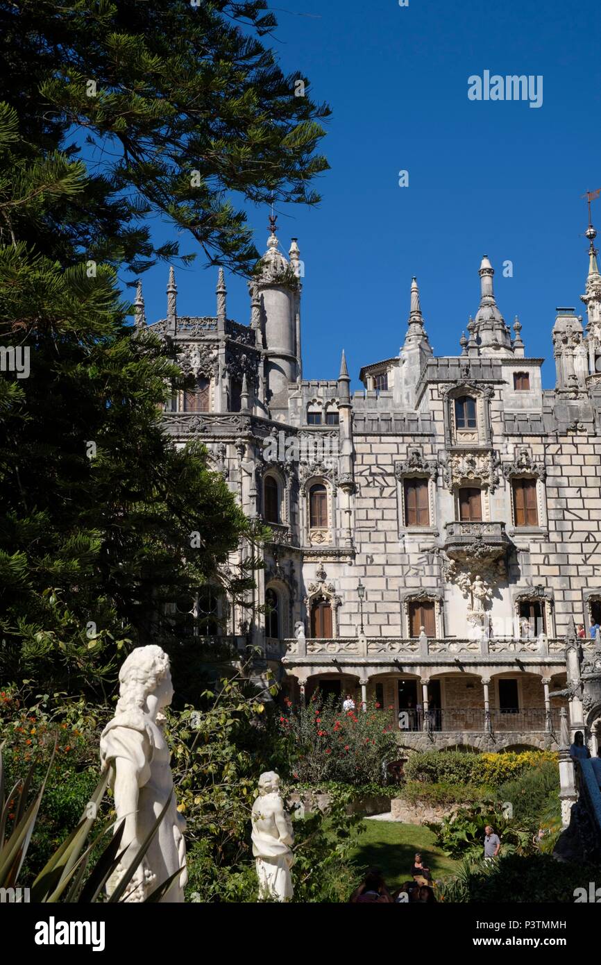 Palazzo e i Giardini di Quinta da Regaleira, Sintra, Portogallo Foto Stock