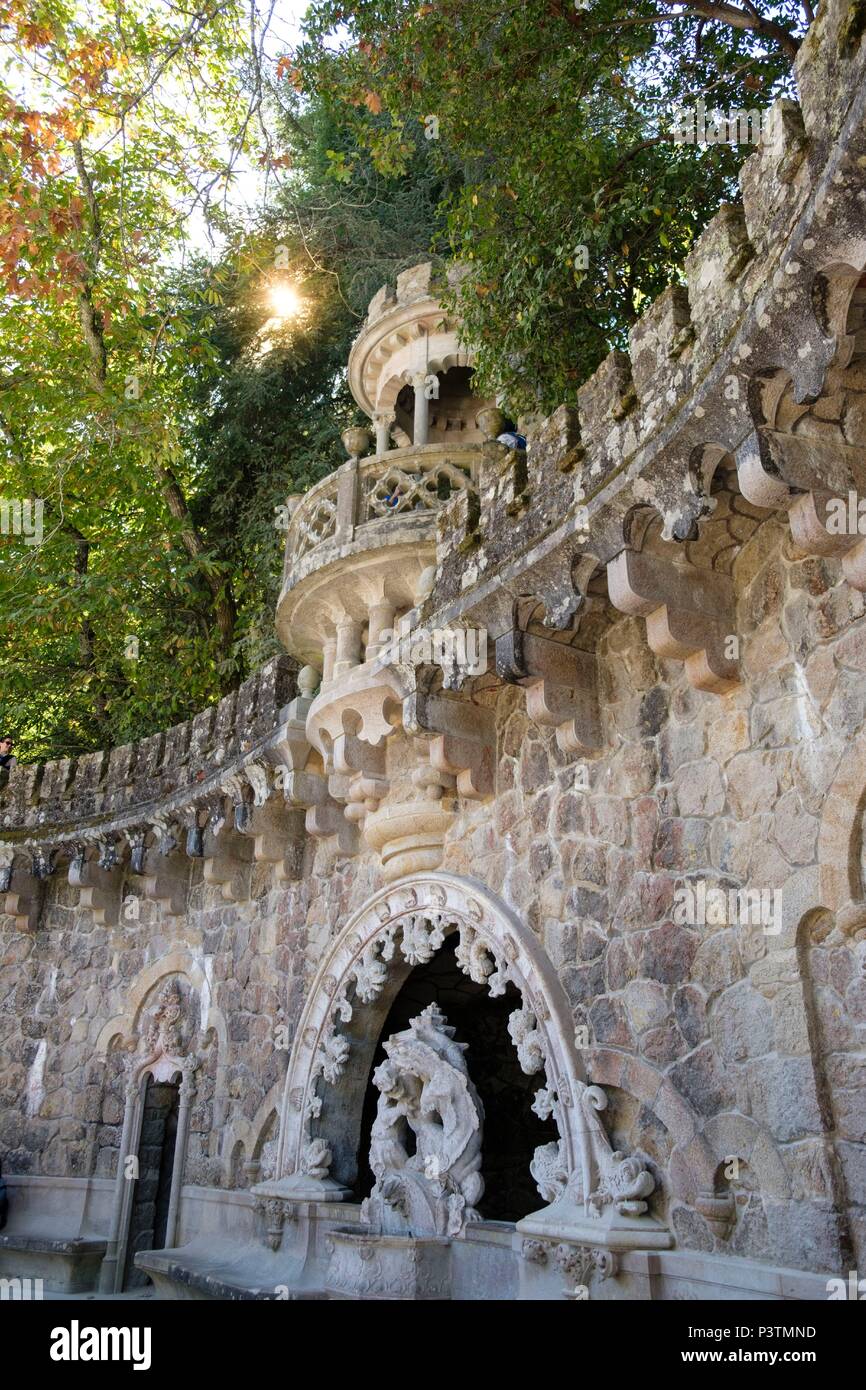 Quinta da Regaleira, Sintra, Portogallo Foto Stock