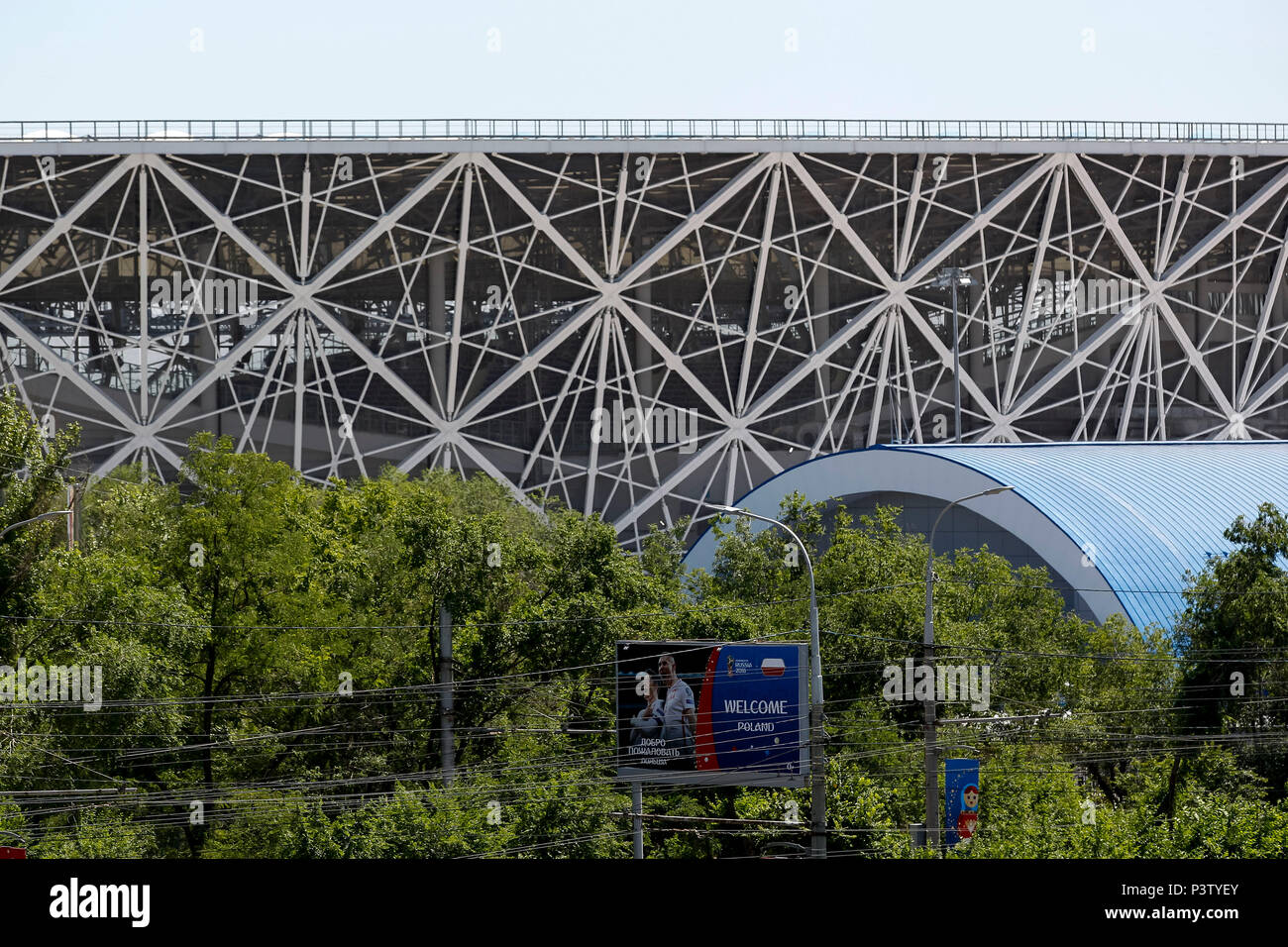 Una vista generale di Volgograd Arena il 18 giugno 2018 a Volgograd, Russia. (Foto di Daniel Chesterton/phcimages.com) Foto Stock