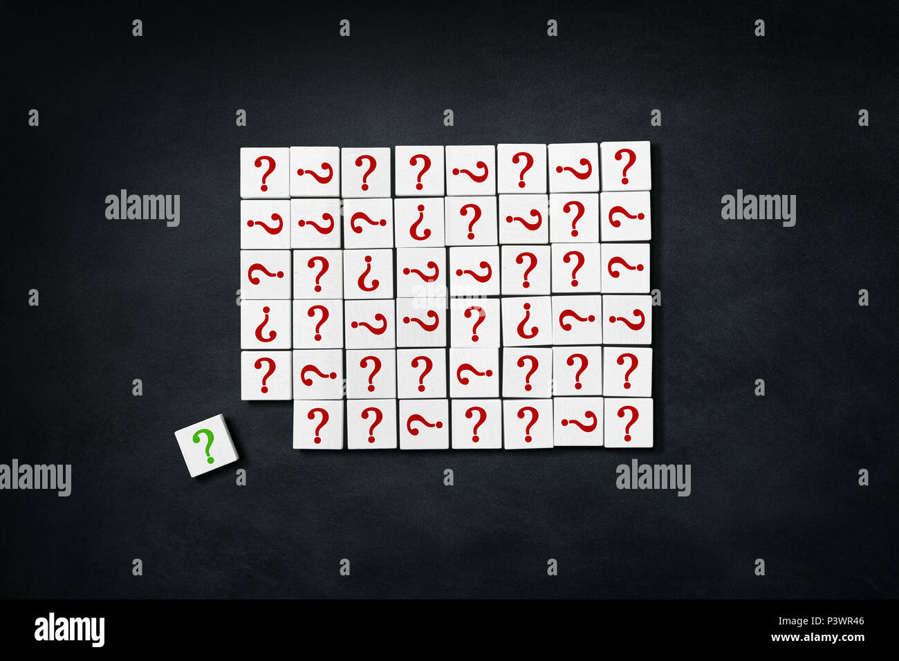 Porre la domanda giusta nel modo giusto Foto Stock