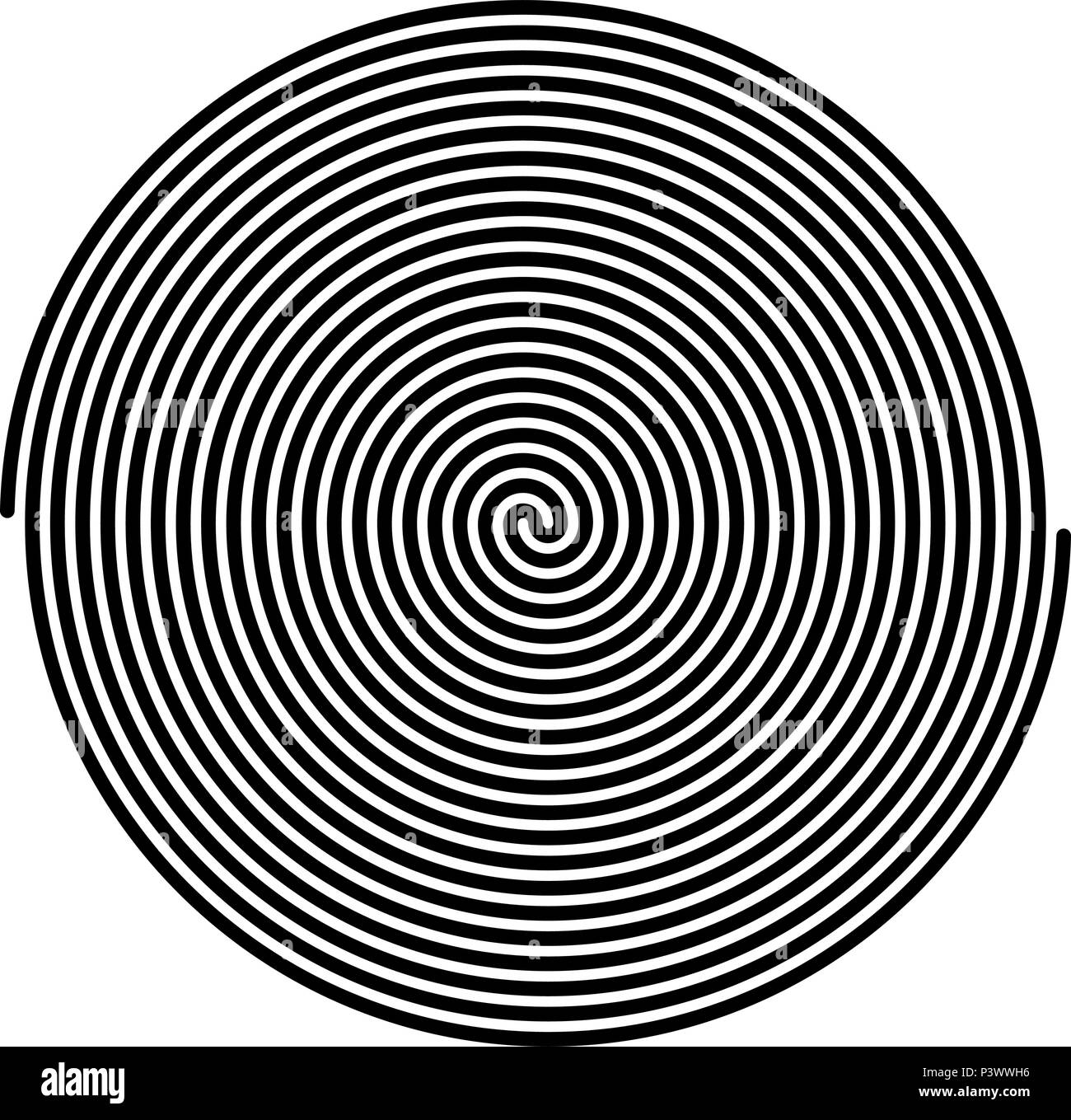 Icona a spirale di colore nero vettore I stile piatto semplice immagine Illustrazione Vettoriale