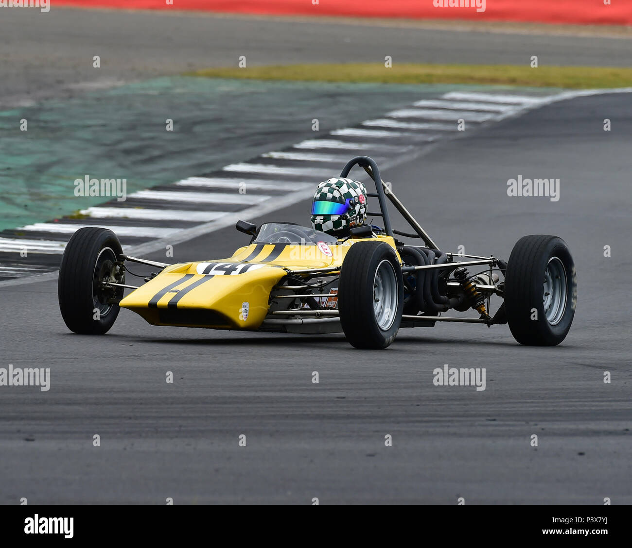 Mike Wrigley, Lotus 59, HFF, storica Formula Ford Championship, HSCC, Silverstone Trofeo Internazionale di gara storica riunione, giugno 2018, auto, classi Foto Stock