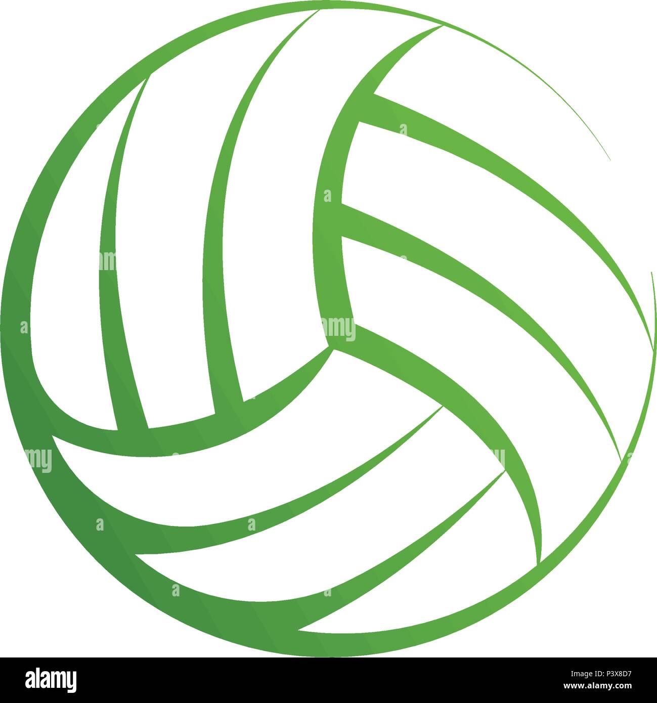La pallavolo elemento di logo, vettore volley icona, isolato segno sport modello. Estate spiaggia valleyball, illustrazione vettoriale su sfondo bianco. Illustrazione Vettoriale