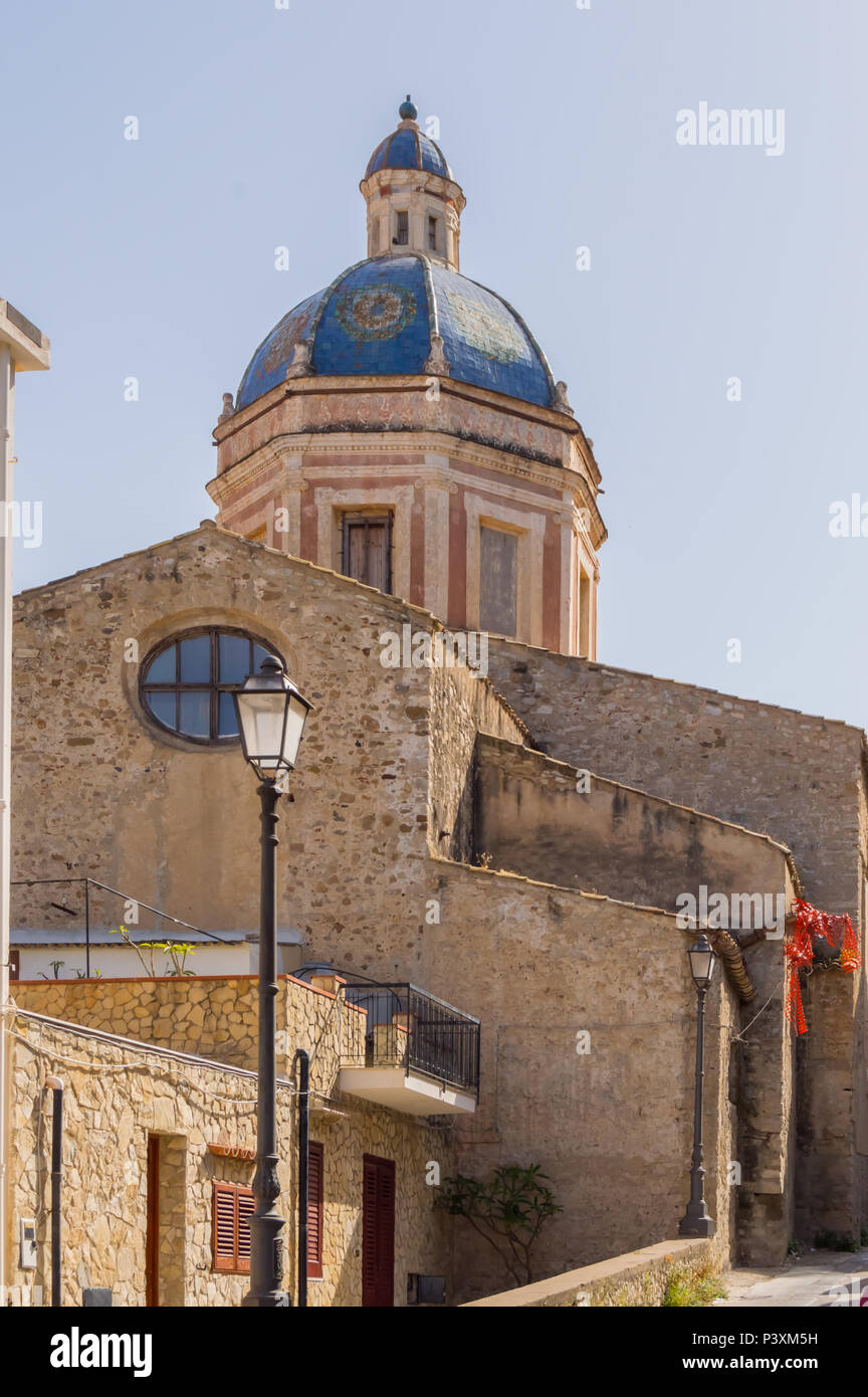 Termini Imerese, Sicilia, Europa-08/05 / 2018.Vista di Maria SS Chiesa . Annunziata in Termini Imerese in Sicilia settentrionale Foto Stock