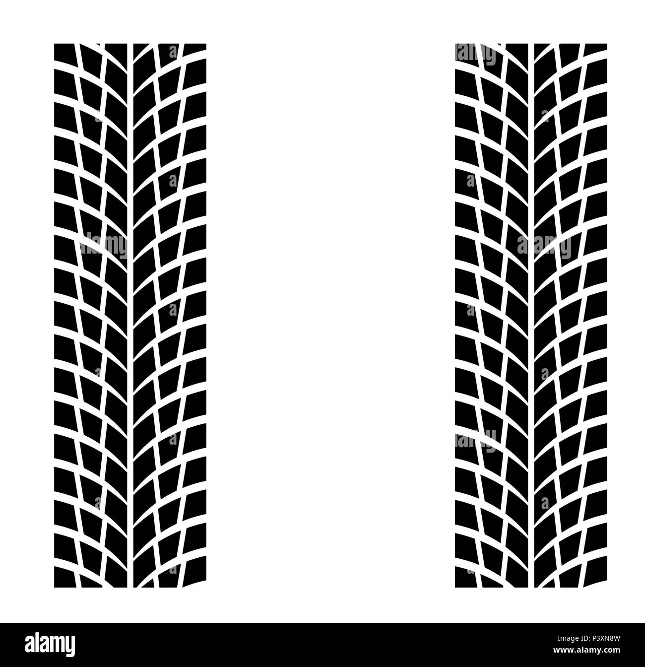 Carrello pneumatico semplice design vettore isolato su bianco Illustrazione Vettoriale