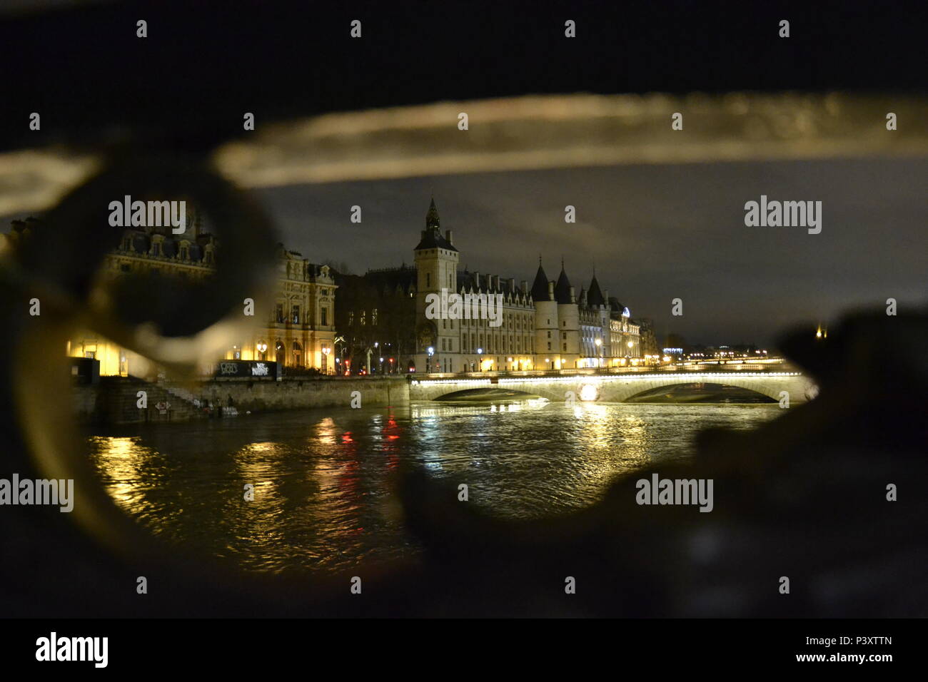 Les grandes crus à Paris - Les Quais de Seine ne sont accessibles plus : l'eau est montée. Du Trocadéro à Bercy, en passant par la Bibliothèque François Mitterrand, des quais Mauriac à l'Ile Saint Louis, Onu paysage jamais vu en février 2018 et 2016 Foto Stock