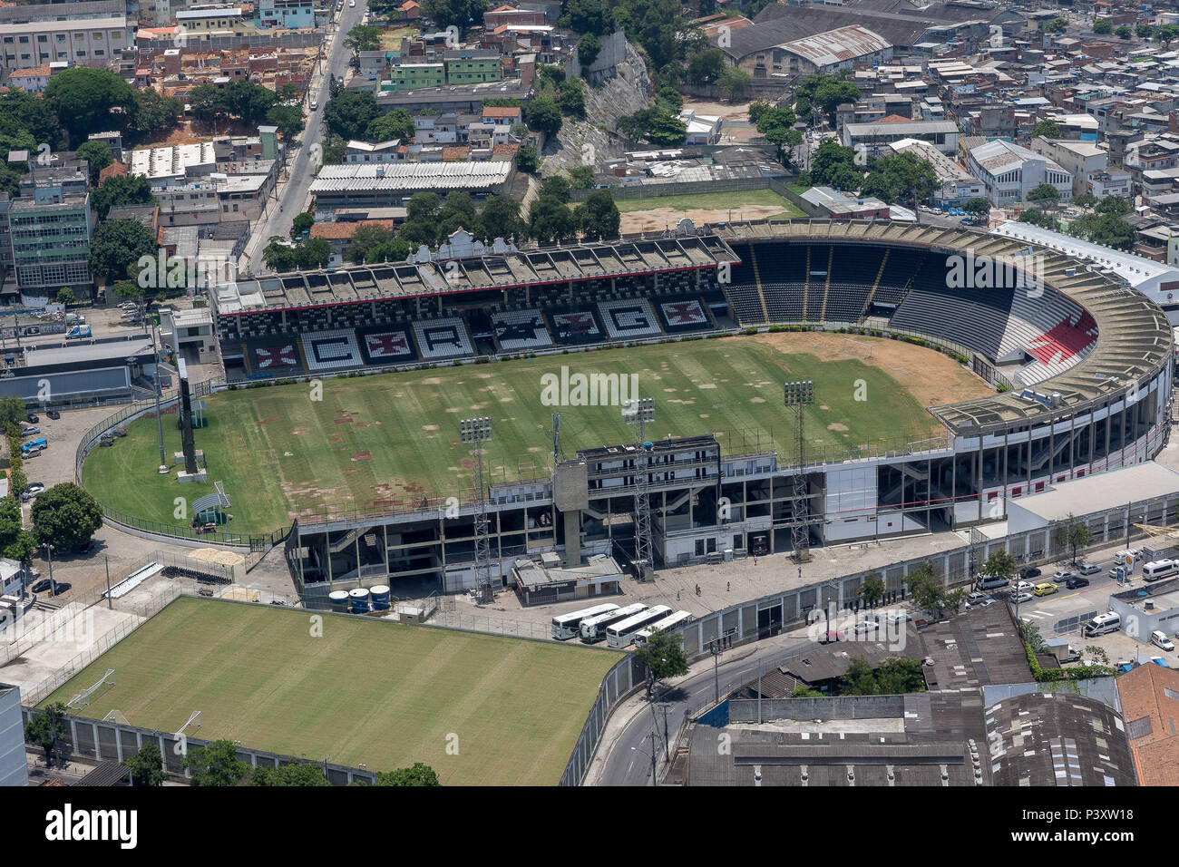 Vista aérea do estádio São Januário do Clube de Regatas Vasco da GAMA no  Rio de Janeiro Foto stock - Alamy