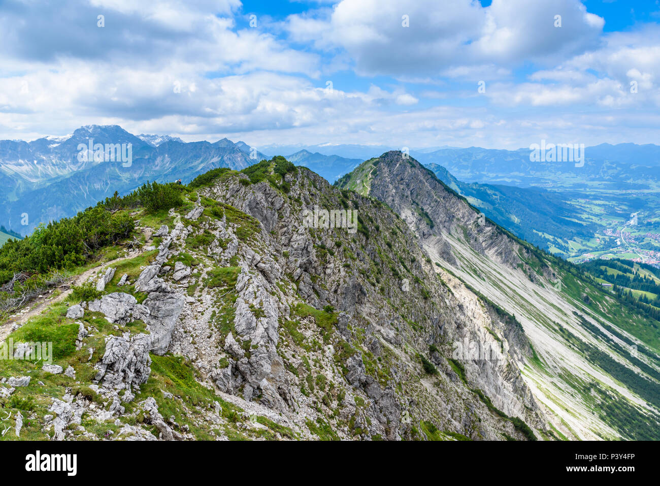 Bellissimo paesaggio delle Alpi in Germania - Escursioni in montagna Foto Stock
