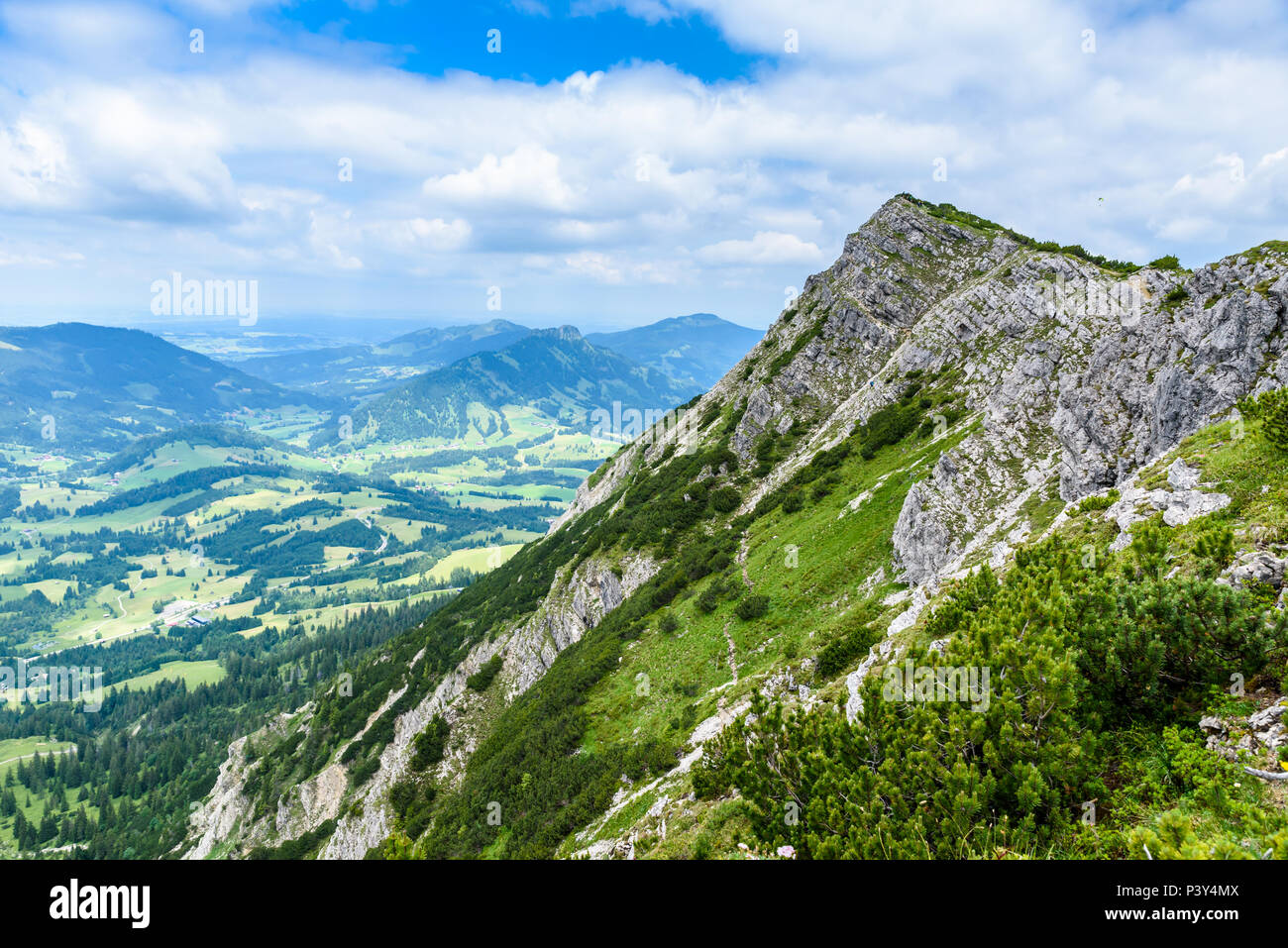 Bellissimo paesaggio delle Alpi in Germania - Escursioni in montagna Foto Stock