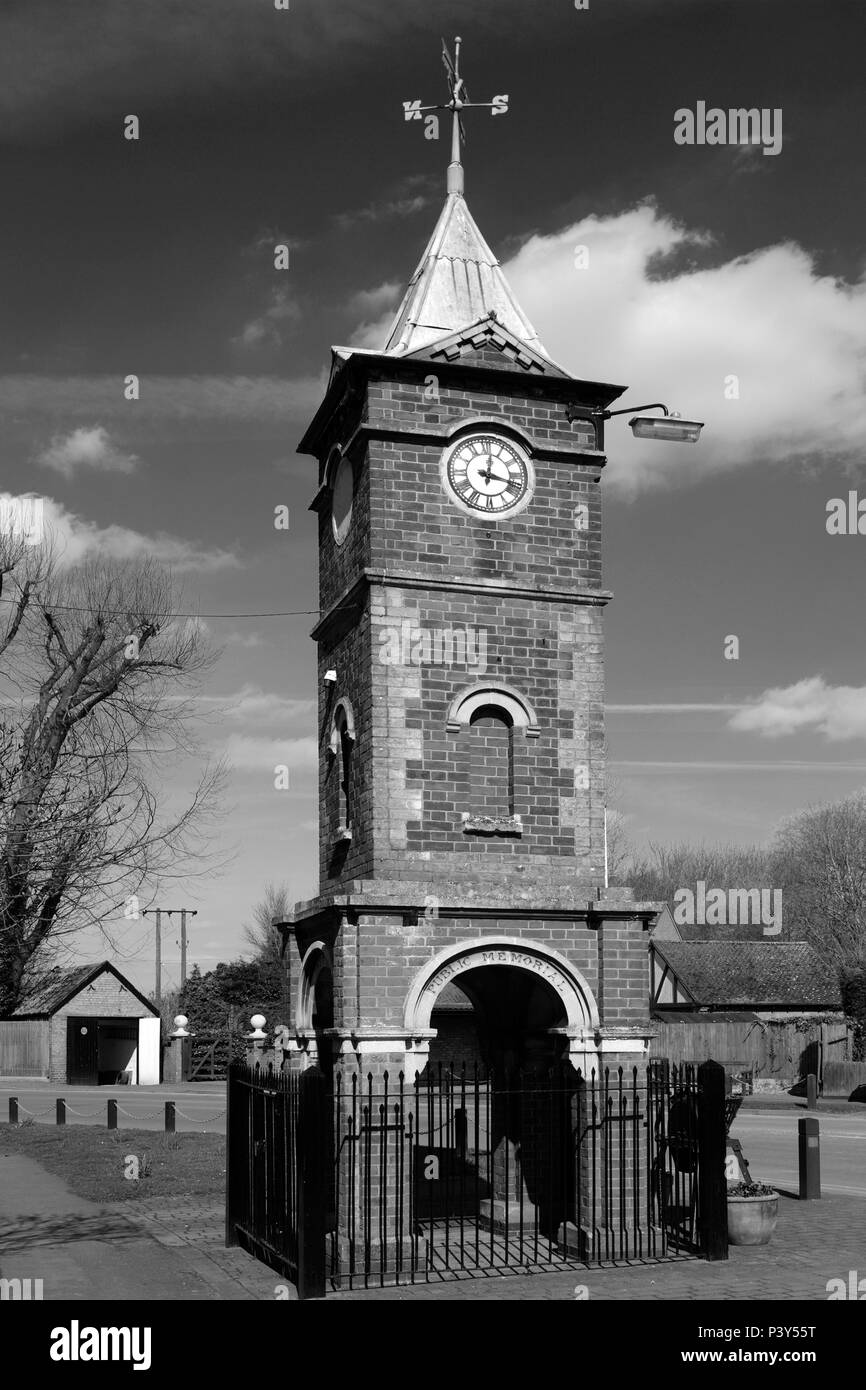 La regina Victoria Giubileo di Diamante di Clock Tower, città Doddington, Cambridgeshire; l'Inghilterra, Regno Unito Foto Stock