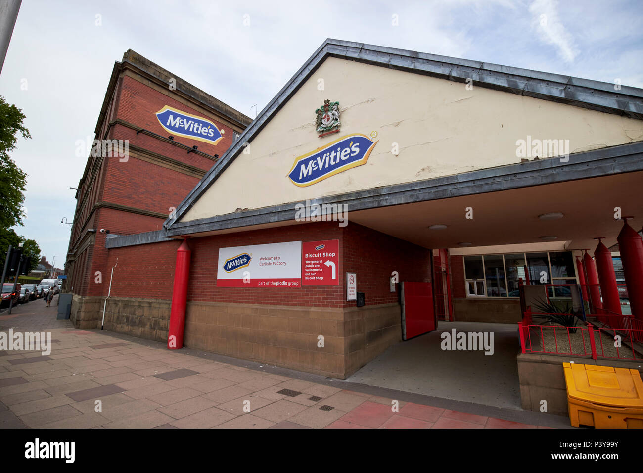 United Biscuits mcvities in fabbrica e in precedenza la Carrs cracker factory caldewgate Carlisle Cumbria Inghilterra REGNO UNITO Foto Stock