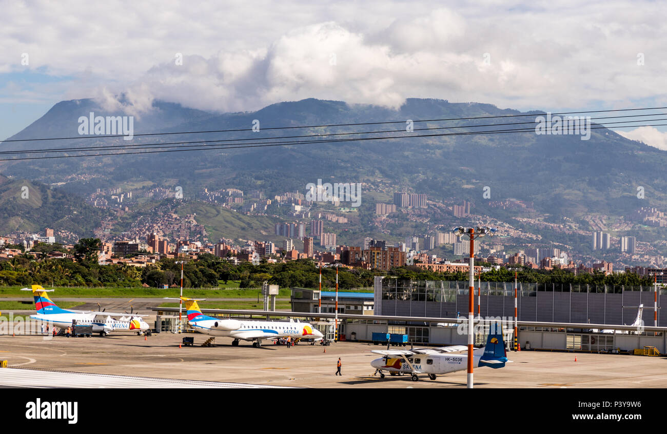 Trasporti a Medellin in Colombia Foto Stock