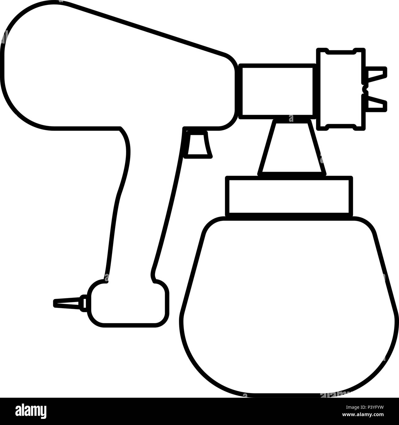 Irroratrice icona di vernice di colore nero vettore I stile piatto semplice immagine Illustrazione Vettoriale