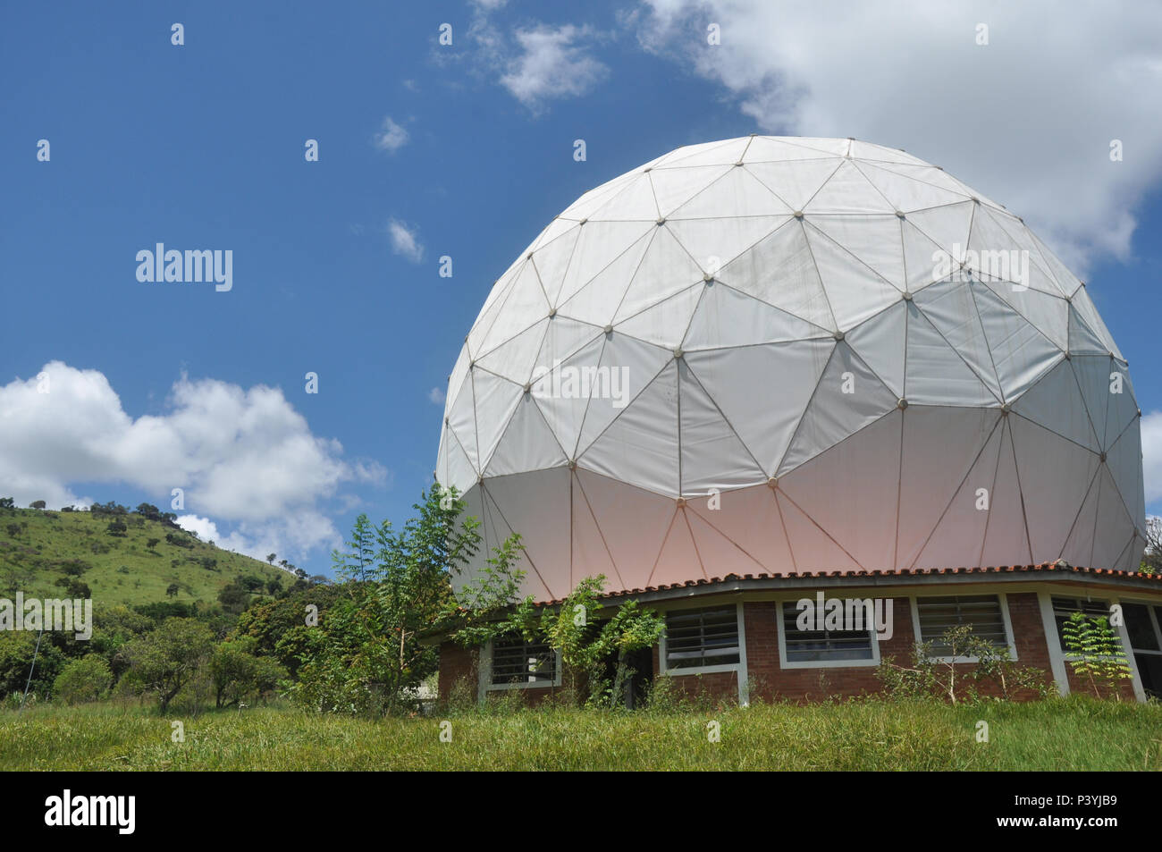 Vista da Rádio Observatório de Itapetinga, em Atibaia. Foto Stock