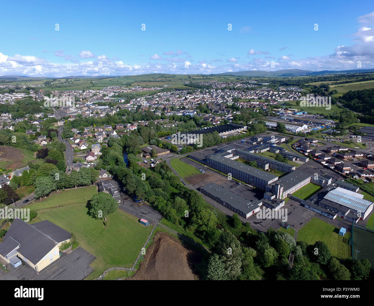 Antenna fuco vista di Cumnock Ayrshire Foto Stock