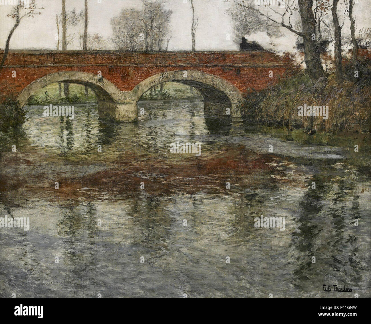 Frits Thaulow - Paesaggio francese Foto Stock