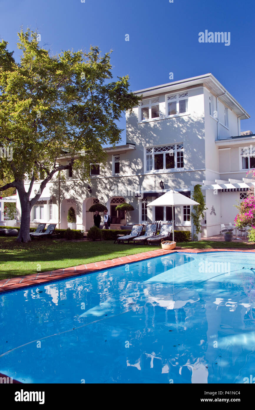 Il luxury guest house, nella città del vino di Stellenbosch, Western Cape, Sud Africa. Foto Stock