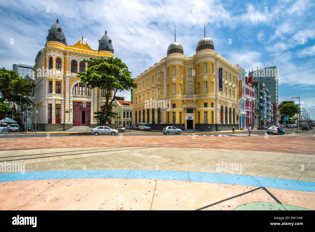 Recife-PE Praça Rio Branco di Recife Antigo Marco Zero de Recife Av. Alfredo Lisboa Recife Pernambuco Nordeste brasile Foto Stock