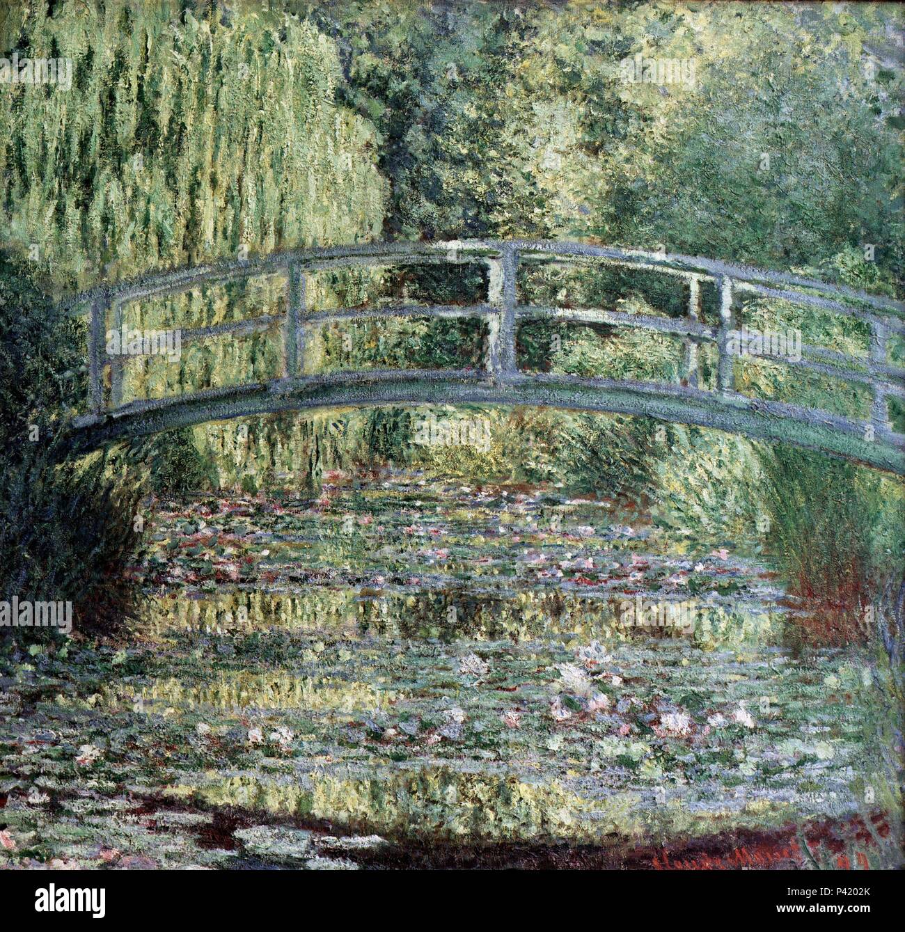 La Ninfea Stagno: Verde armonia - 1899 - 89x93,5 cm - Olio su tela. Autore: Claude Monet (1840-1926). Posizione: MUSEE D'Orsay, Francia. Noto anche come: sinfonia verde. Foto Stock