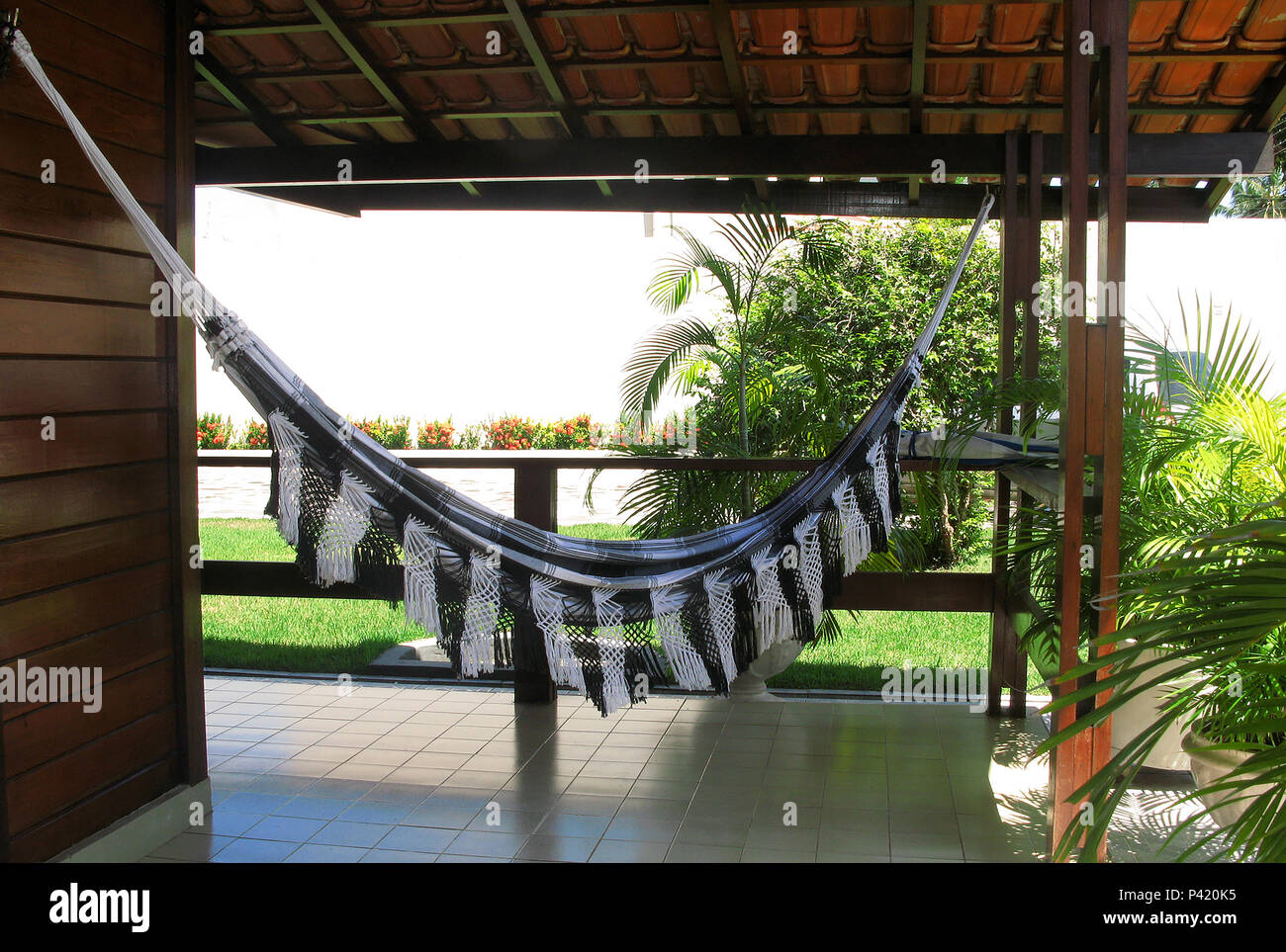 Data 19/07/2008 Rede Rede de Descanso Rede de dormir Rede Nordestina Rede na varanda Rede do Maranhão Rede de tecido Foto Stock