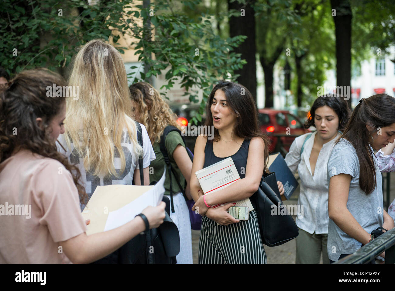 Torino Piemonte, Italia. Xx Giugno, 2018. Torino, Italy-June 20, 2018: Primo giorno di alta scuola gli esami a Vittorio Alfieri membro di alta scuola in Torino Credito: Stefano Guidi/ZUMA filo/Alamy Live News Foto Stock