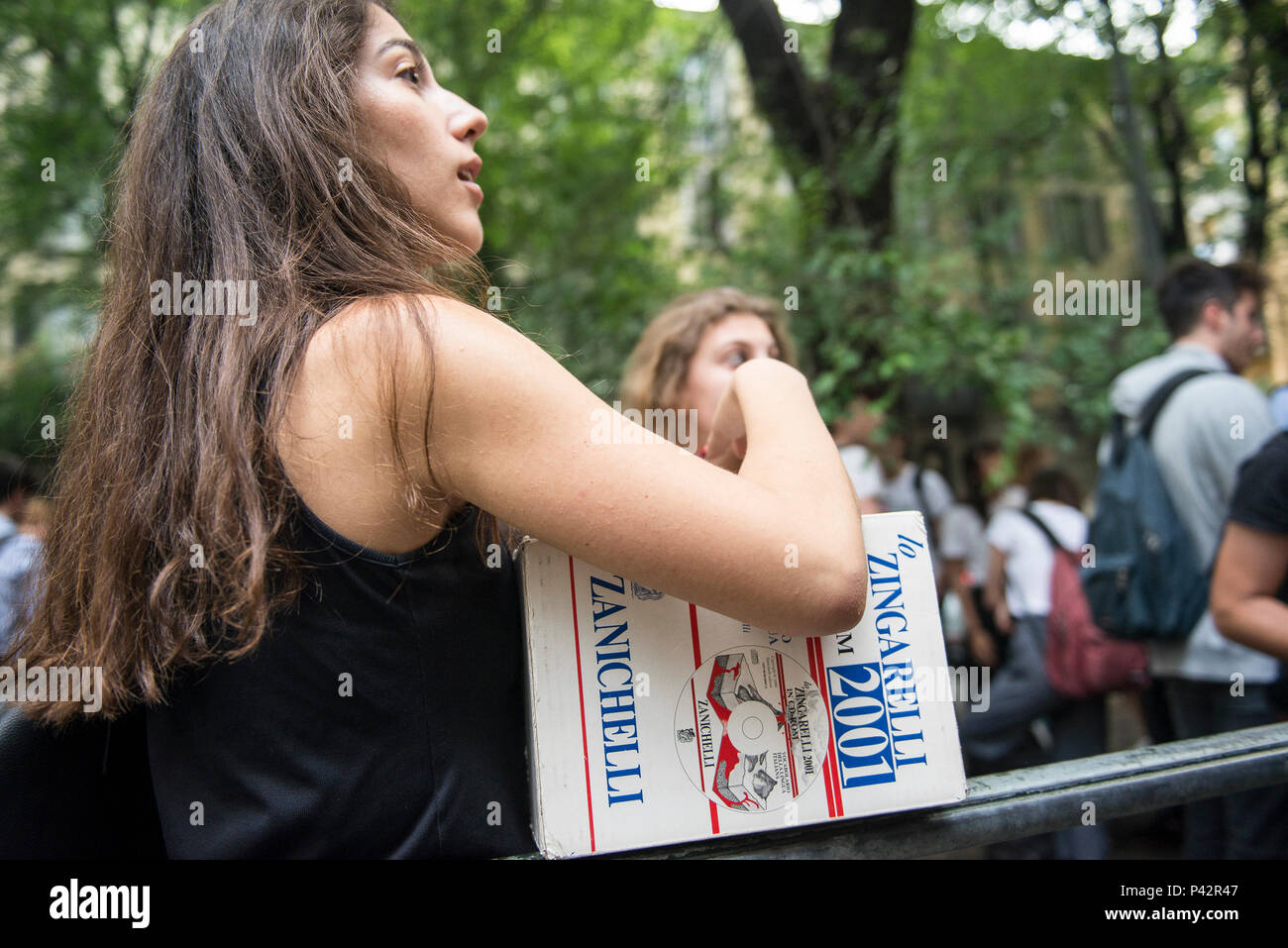 Torino Piemonte, Italia. Xx Giugno, 2018. Torino, Italy-June 20, 2018: Primo giorno di alta scuola gli esami a Vittorio Alfieri membro di alta scuola in Torino Credito: Stefano Guidi/ZUMA filo/Alamy Live News Foto Stock