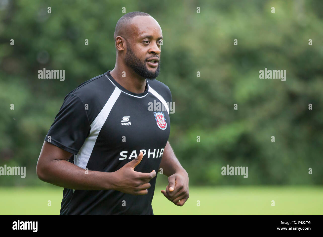 Frankfurt am Main, Germania. 19 Giugno, 2018. Capitano della squadra Alban Sabah (FSV Frankfurt, 5) | utilizzo del credito in tutto il mondo: dpa/Alamy Live News Foto Stock