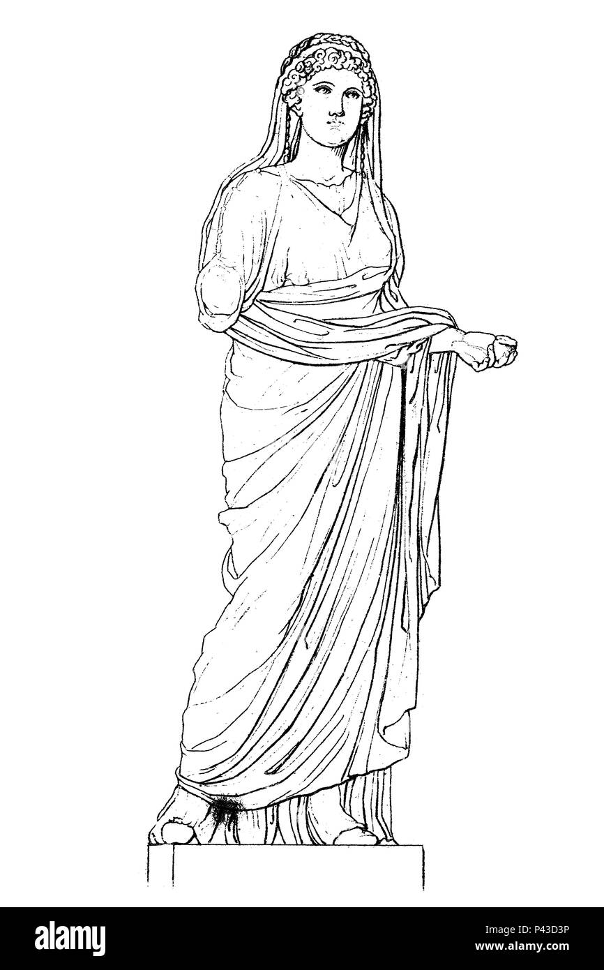 Livia Drusilla, 58 BC - 29 AD, anche Julia Augusta dopo la sua adozione formale nella famiglia di Julian in AD 14, era la moglie dell'imperatore romano Augusto e Livia Drusilla, kurz Livia genannt, guerra die langjÃ¤hrige dritte Ehefrau des rÃ¶mischen Kaiser Augustus, digitale migliorata la riproduzione di un immagine storica Foto Stock